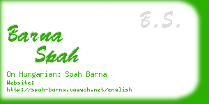 barna spah business card
